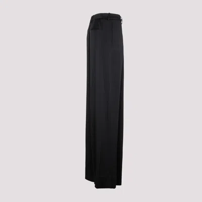 Saint Laurent Women's Satin Wide-leg Pant In Black