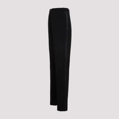Saint Laurent Classic Wool Pants In Black