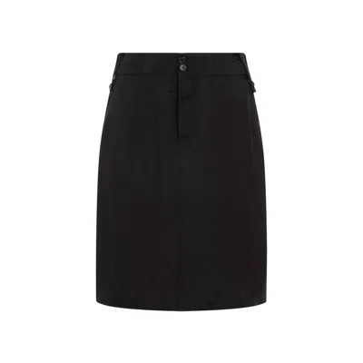 Saint Laurent Twill-weave Mini Skirt In Black