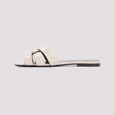 Shop Saint Laurent Sandals In Beige