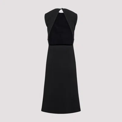 Sportmax Mirto Open-back Cady Dress In Black