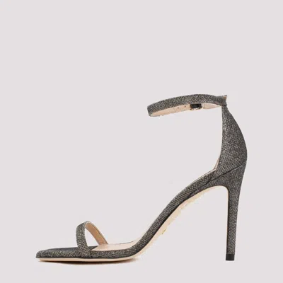 Stuart Weitzman New Pyrate Nudistcurve 100 Sanda New Noir Sandals In Grey