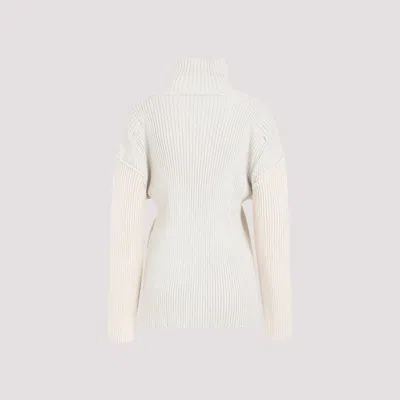 The Row Dua Ribbed Sweater In Beige