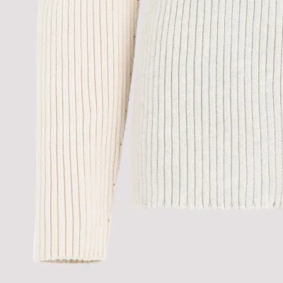 The Row Dua Ribbed Sweater In Beige