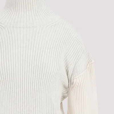 The Row Dua Ribbed Sweater In Beige