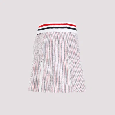 Thom Browne Mini Box Pleated Skirt In Multicolour