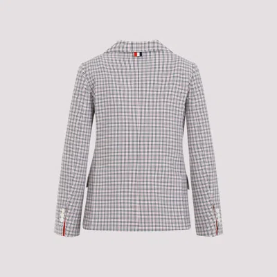 Thom Browne Checked Single-breasted Blazer In Multicolour