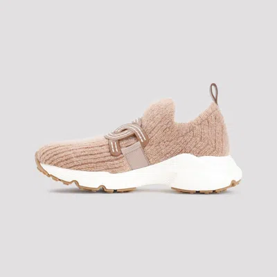 Tod's Womens Tan Sport Run 54c Calzino Logo-embellished Mesh Low-top Trainers In Beige