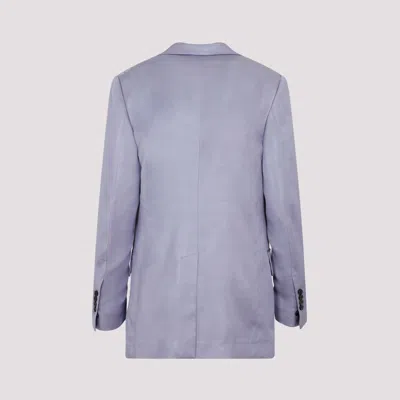 Tom Ford Purple Soft Fluid Twill Boyfriend Jacket In Multicolor