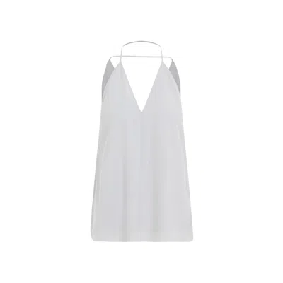 Totême Toteme Double-halter Silk Top Women In White