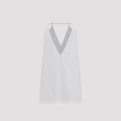 Totême Toteme Double-halter Silk Top Women In White