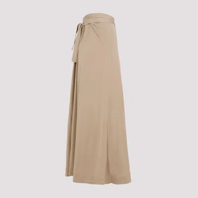 Totême Beige Tie-waist Wrap Skirt In Beige