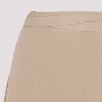 Totême Beige Tie-waist Wrap Skirt In Beige