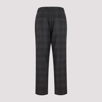 Universal Works Prince-of-wales Chino Pants In Wool Blend In Grey