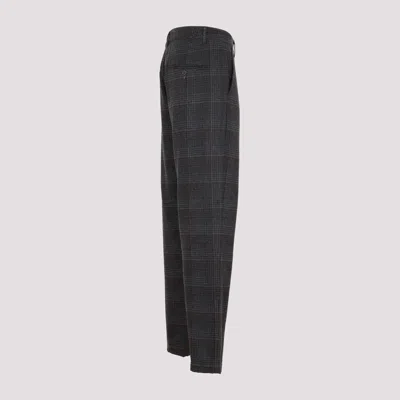 Universal Works Prince-of-wales Chino Pants In Wool Blend In Grey