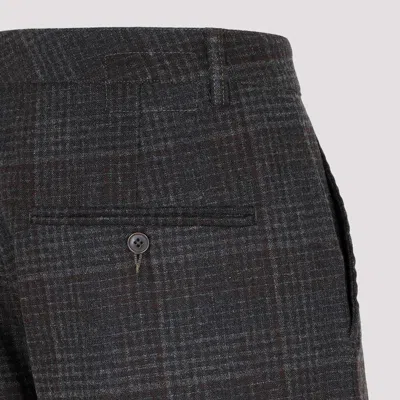 Universal Works Prince-of-wales Chino Pants In Wool Blend In Grey