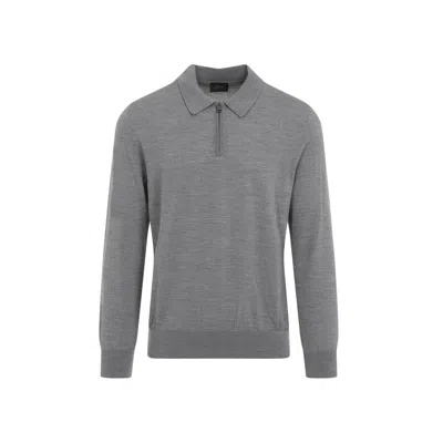 Shop Brioni Polo In Grey