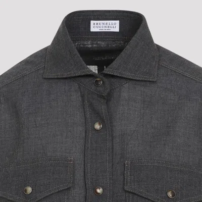 Brunello Cucinelli Shirts In Grey
