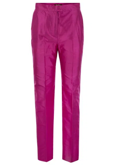 Shop Max Mara Trousers In Purple