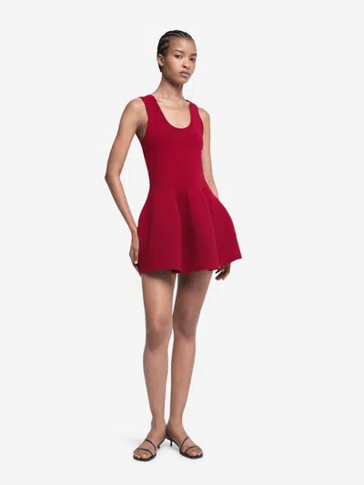 Simkhai Larina Mini Dress In Cherry In Without Lining