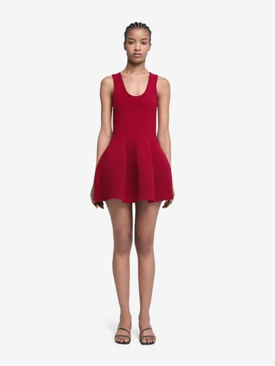 Simkhai Larina Mini Dress In Cherry In Without Lining