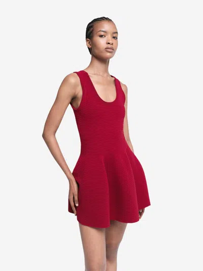 Simkhai Larina Mini Dress In Cherry In Without Lining