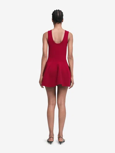 Simkhai Larina Mini Dress In Cherry In Without Lining