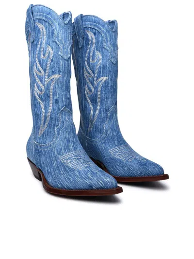 Sonora Denim Santa Fe Boots In Blue