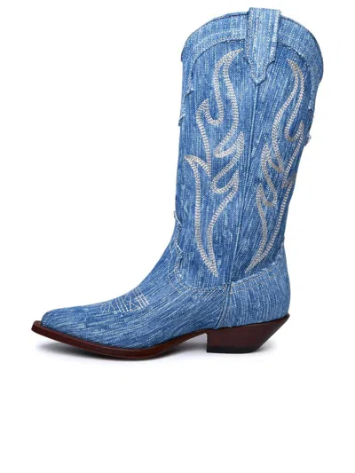 Sonora Denim Santa Fe Boots In Blue