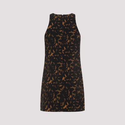 Theory Tortoiseshell Print Mini Dress In Brown