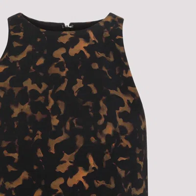 Theory Tortoiseshell Print Mini Dress In Brown