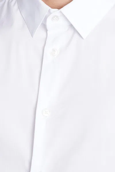 Giorgio Armani Logo Long-sleeved Shirt In White