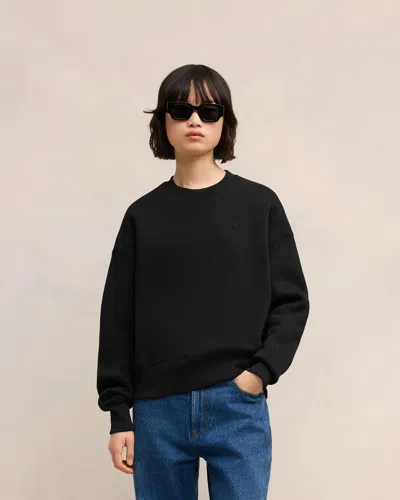 Ami Alexandre Mattiussi Ami De Coeur Sweatshirt Black Unisex In Black