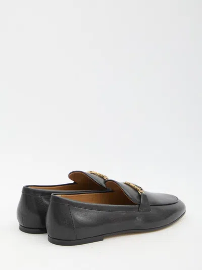 Tod's Women Leather Loafers In Black