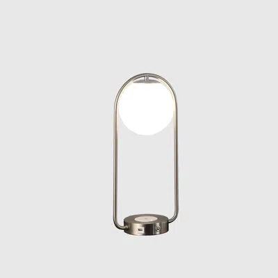 Homezia 19" Silver Clip Globe Usb Table Lamp