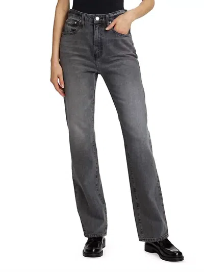 Derek Lam 10 Crosby Frankie High Rise Straight Jeans In Liberty In Grey
