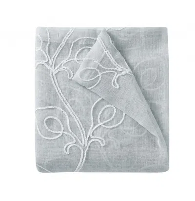 Homezia Set Of Two 84" Silver Boho Embroidered Window Panels
