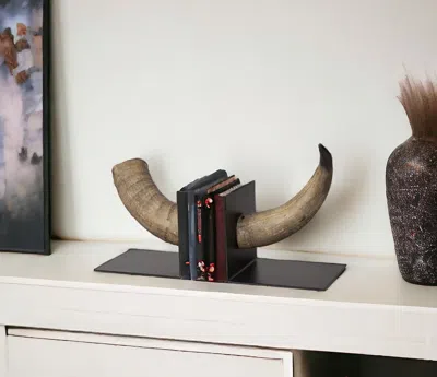 Homezia Bull Horn Replica Bookends