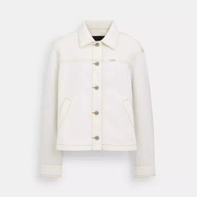 Coach Outlet Twill Utility Jacket In Organic Cotton And Recycled Polyester In White