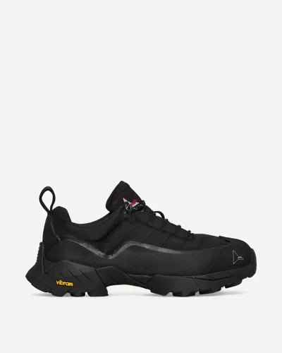 Roa Katharina Light Rubber And Leather-trimmed Ripstop Sneakers In Black