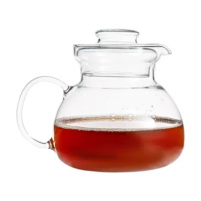 Quikfurn 1.5 Quart Glass Teapot Tea Kettle For Stove Top
