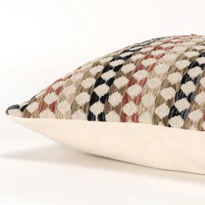 Homezia 20" Blue And Green Cotton Pillow