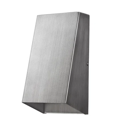 Homezia Brushed Silver Geometric Wall Sconce