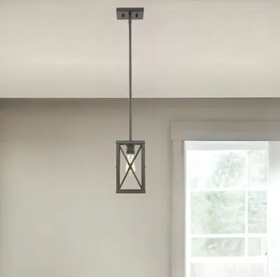 Homezia Bronze Metal Geometric Mini Pendant Hanging Light