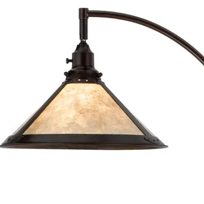 Homezia 65" Bronze Traditional Shaped Floor Lamp With White Empire Shade