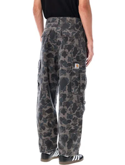 Shop Carhartt Wip Cole Cargo Pants In Camo Duck Grey