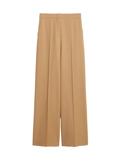 Shop Max Mara Trousers In Brown