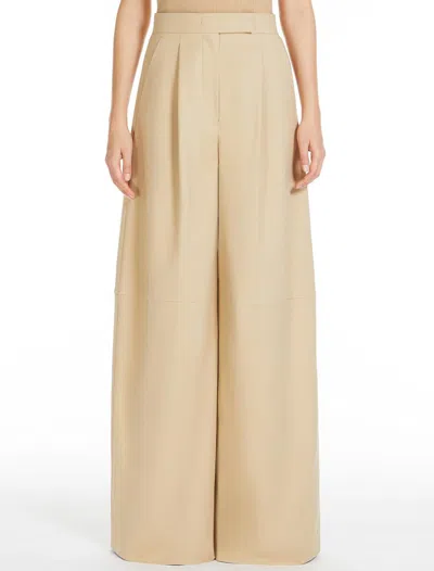 Shop Max Mara Trousers Beige