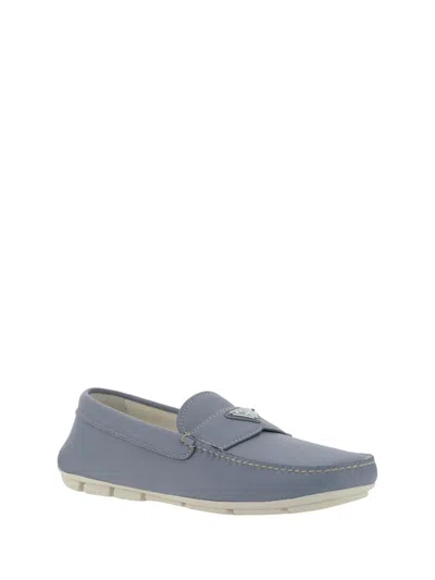 Shop Prada Loafers In Astrale