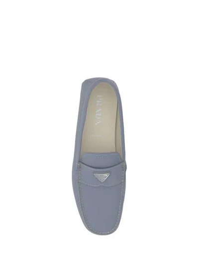 Shop Prada Loafers In Astrale